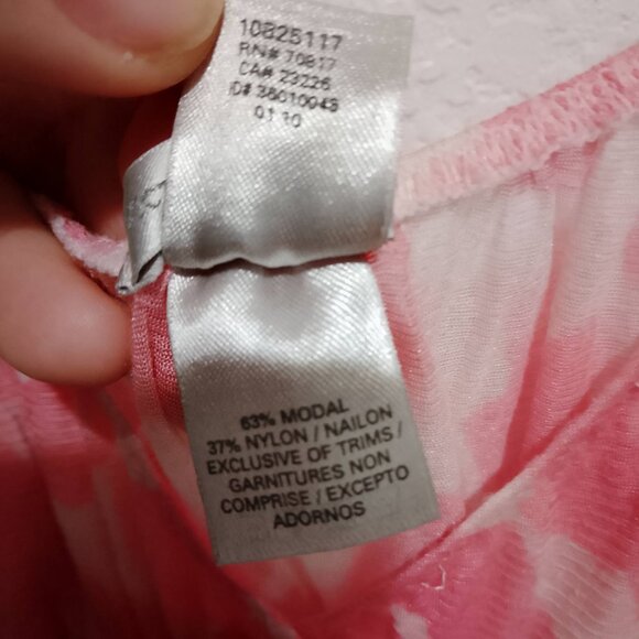 Victoria's Secret Vintage Babydoll Lingerie Unlined Sheer Mesh Floral Top size M - Picture 6 of 9